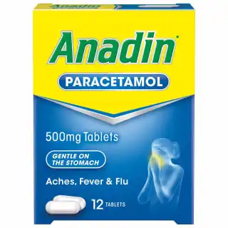 B&M Anadin Paracetamol Tablets 12pk