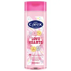 Carex Fun Edition Bath & Shower Cream 500ml - Love Hearts