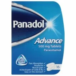 B&M Panadol Advance Paracetamol Tablets 16pk