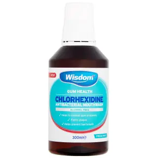 Wisdom Chlorhexidine Antibacterial Mouthwash 300ml