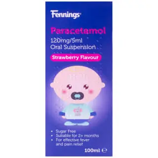 B&M Fennings Children's Paracetamol Strawberry 100ml