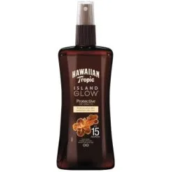 B&M Hawaiian Tropic Island Glow Spray Oil Spf 15 200ml