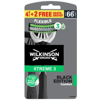 B&M Wilkinson Sword Xtreme 3 Black Edition 4pk